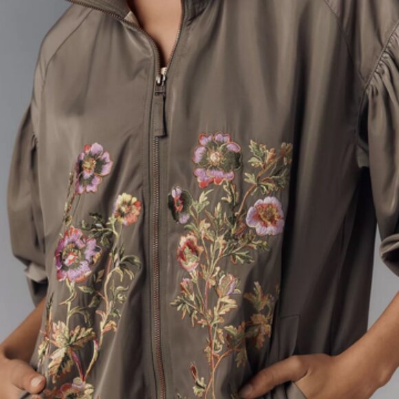 Anthropologie Jackets & Blazers - Anthropologie floral embroidered bomber jacket - Sold Out Online - NWT